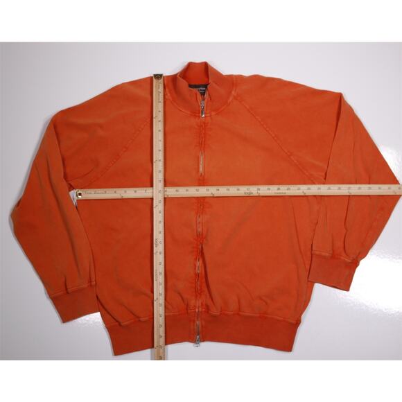 Domenico Vacca Orange Full Zip Cotton Sweater Cardigan Mens 48/XL - Picture 3 of 6
